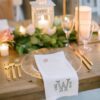 baroque monogram linen napkins