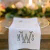 baroque monogram linen napkins
