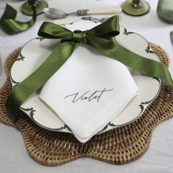 WHITE LINEN HEMSTITCH NAPKIN – Place Setting Napkins