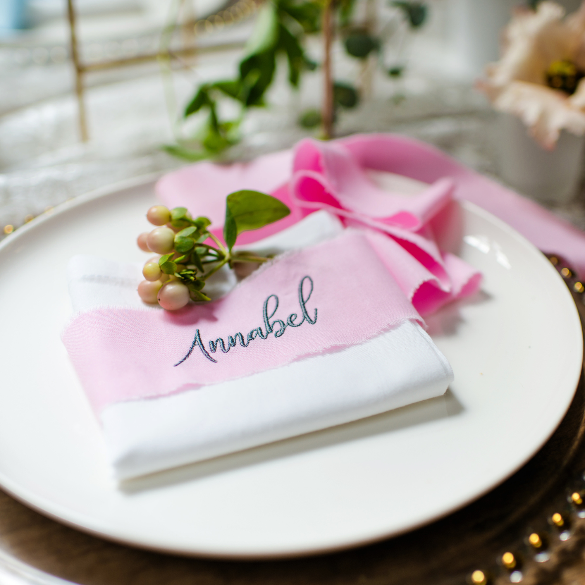 Personalised Cotton Ribbons – Names, Dates, or Initials