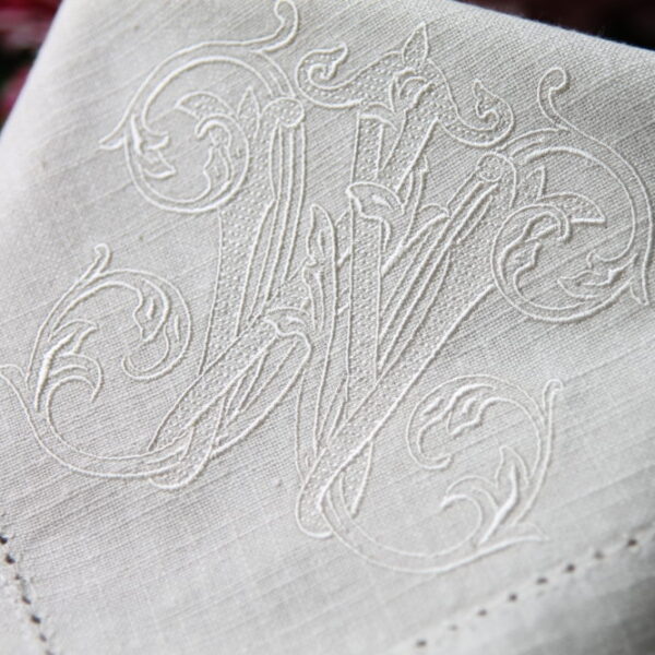 monogram cotton napkins