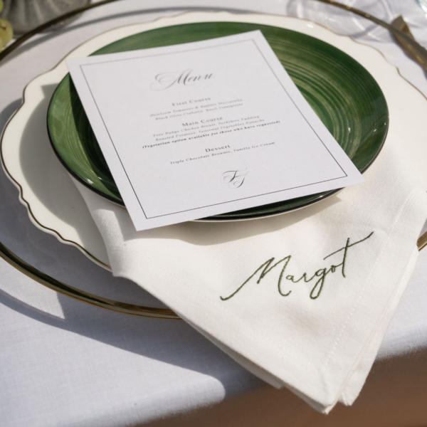 IVORY NAPKINS – Place Setting Napkin or short quote