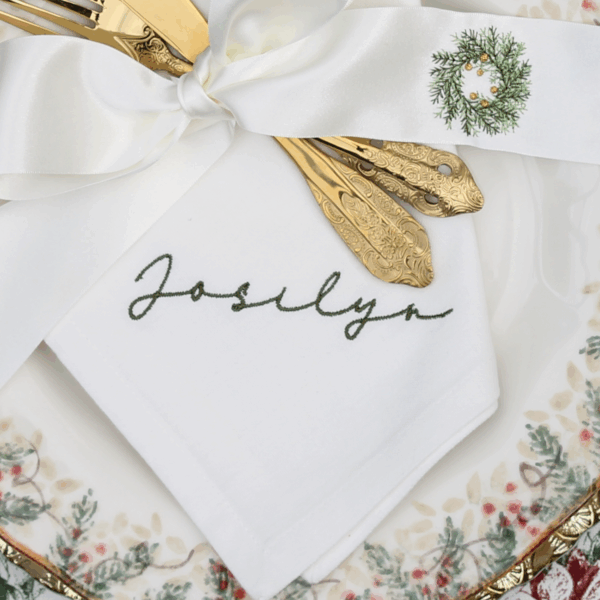 IVORY NAPKINS Placem Setting Napkin or short quote