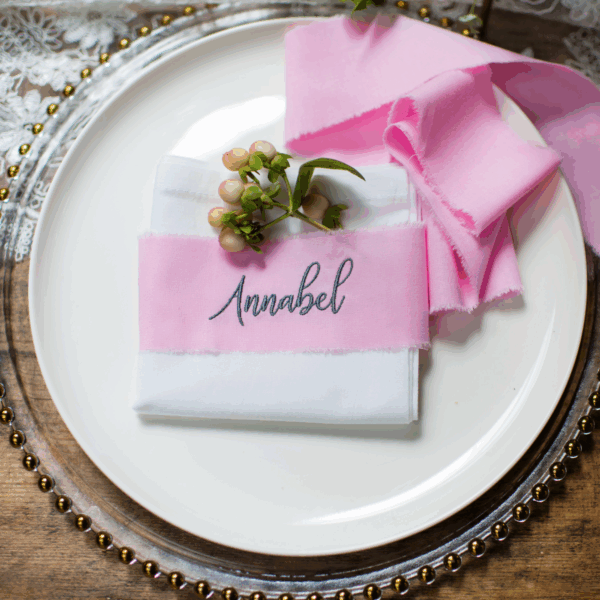 Personalised Cotton Ribbons – Names, Dates, or Initials