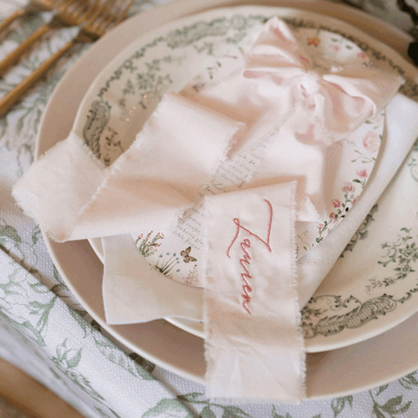 Personalised Cotton Ribbons – Names, Dates, or Initials