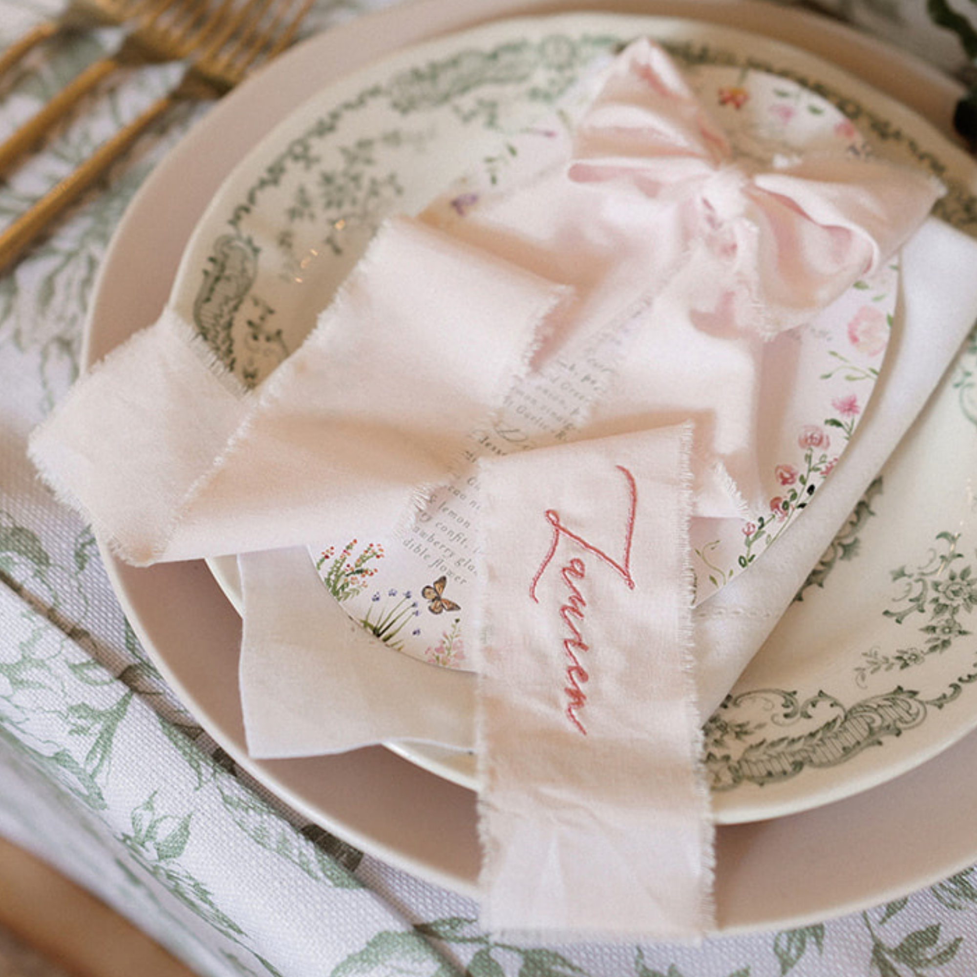 Personalised Cotton Ribbons – Names, Dates, or Initials