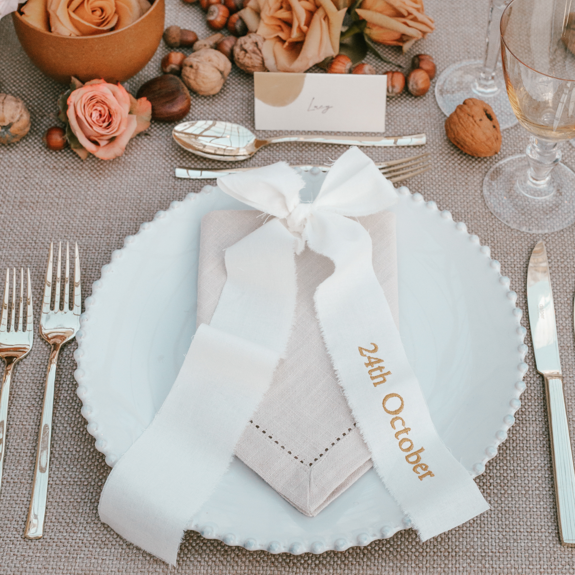 Personalised Cotton Ribbons – Names, Dates, or Initials