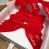 Personalised Velvet Ribbon Bow Embroidered With Guest Name