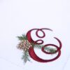 LINEN HEMSTITCH NAPKIN – Pine Cone Christmas Monogram Napkins
