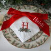 Personalised Velvet Ribbon Bow Embroidered With Guest Name