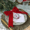 LINEN HEMSTITCH NAPKIN - Monogram Christmas Napkin