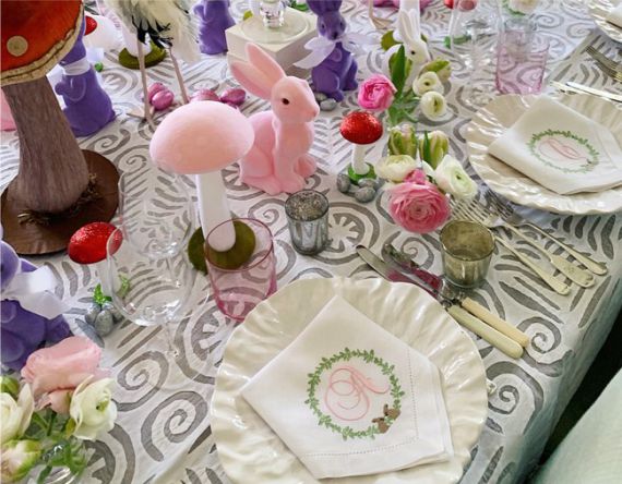 7 Ways To Dress Your Easter Table With Bespoke Bunny Napkins