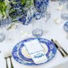 Chintzy Blue and White Wedding With Custom Linen Napkins