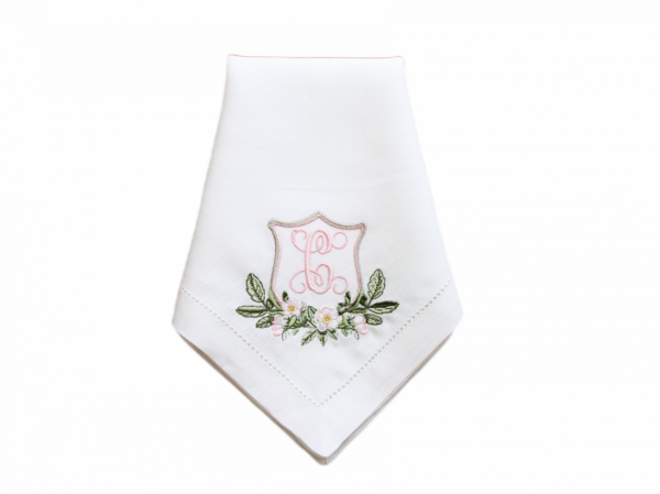 Floral Crest Monogram Napkins