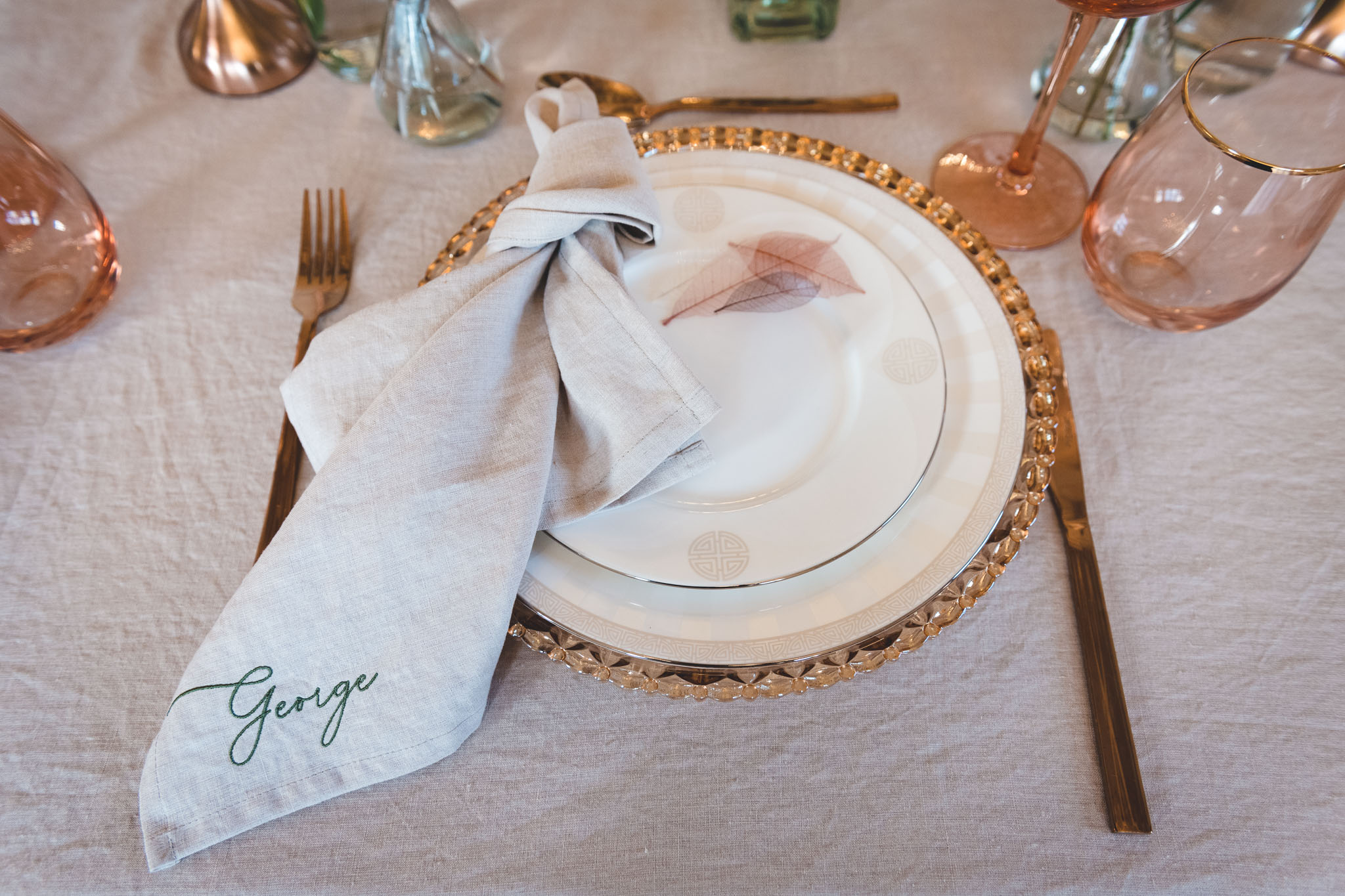 Timeless Wedding at Thicket Priory With Personalised Knot Napkins