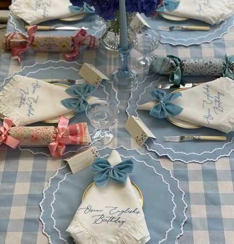 personalised washed linen napkins