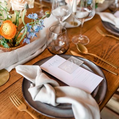 Romantic Spring Floral Wedding With Bespoke Linen Napkins