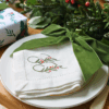 COTTON HEMSTITCH NAPKIN - Winterberry Monogram Napkins