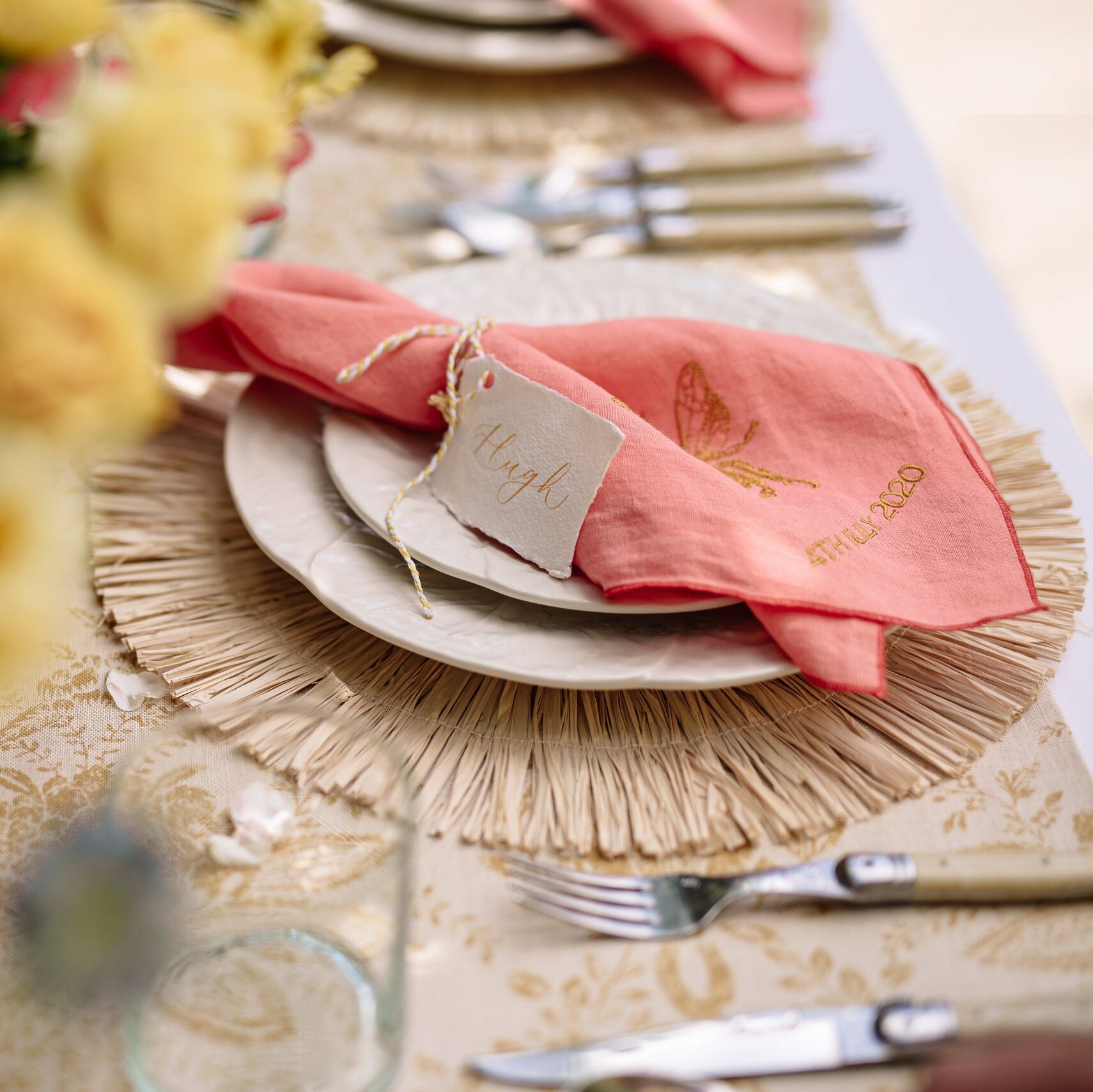 The Embroidered Napkin Company Custom Embroidered Napkins
