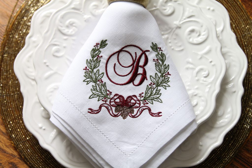 5 Personalised Christmas Napkins For Your Christmas Table Styling