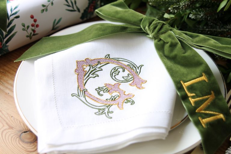 Personalised Christmas Napkins For Your Christmas Table Styling