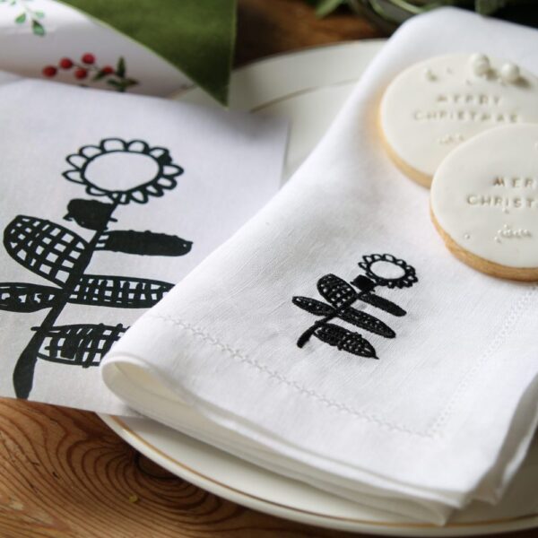 Children's Drawing Gift Embroidered Napkins