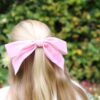 monogram velvet hair bow