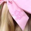 monogram velvet hair bow