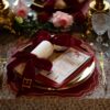 REUSABLE CHRISTMAS CRACKERS Once Pulled Become Full Size Napkins with Monogrammed Velvet Bow