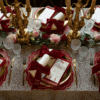REUSABLE CHRISTMAS CRACKERS Once Pulled Become Full Size Napkins with Monogrammed Velvet Bow