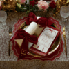 REUSABLE CHRISTMAS CRACKERS Once Pulled Become Full Size Napkins with Monogrammed Velvet Bow