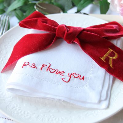 Valentines Napkins and Bows