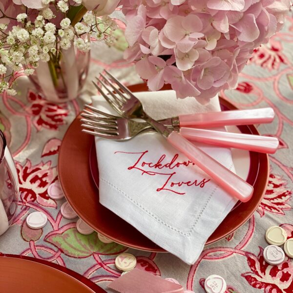 Personalised calligraphy napkins