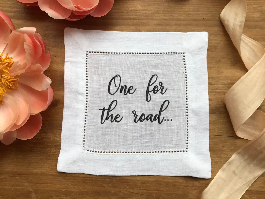 Custom Quote Cocktail Napkin The Embroidered Napkin Company