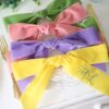 Monogrammed Velvet Bow – Ribbon Embroidered with Initials