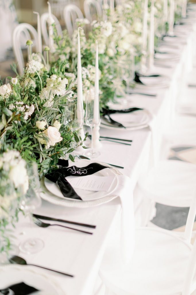 Black Tie Luxury Wedding With Personalised Table Styling