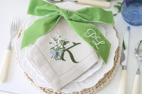 Lily of the Valley Monogram Napkin