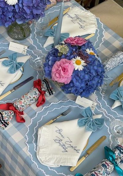 Dusty Blue Tablescape