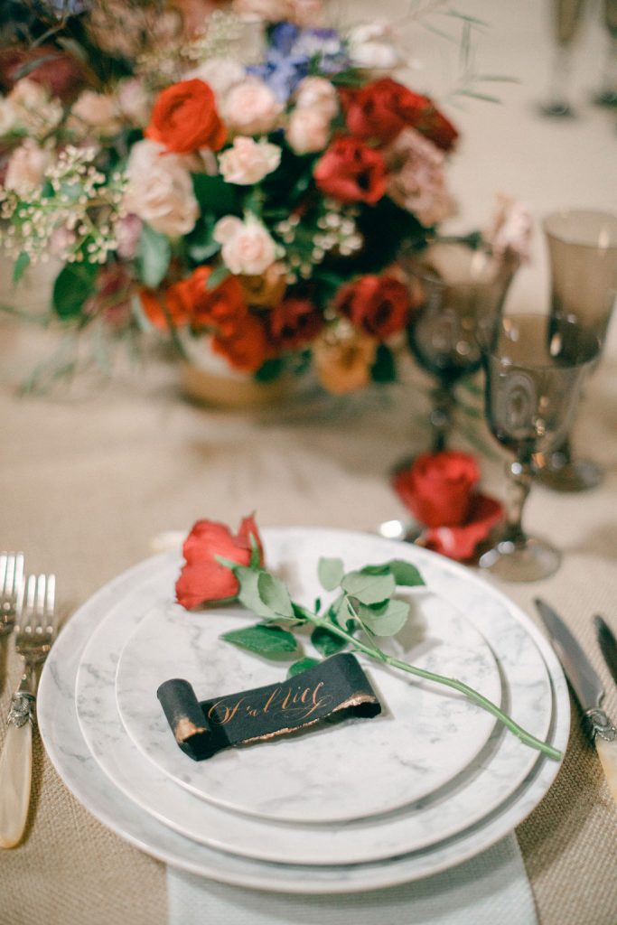 uxury Wedding Table Ideas With Velvet Bows At Blenheim Palace 