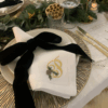 LINEN HEMSTITCH NAPKIN - Christmas Pine Monogram Napkin