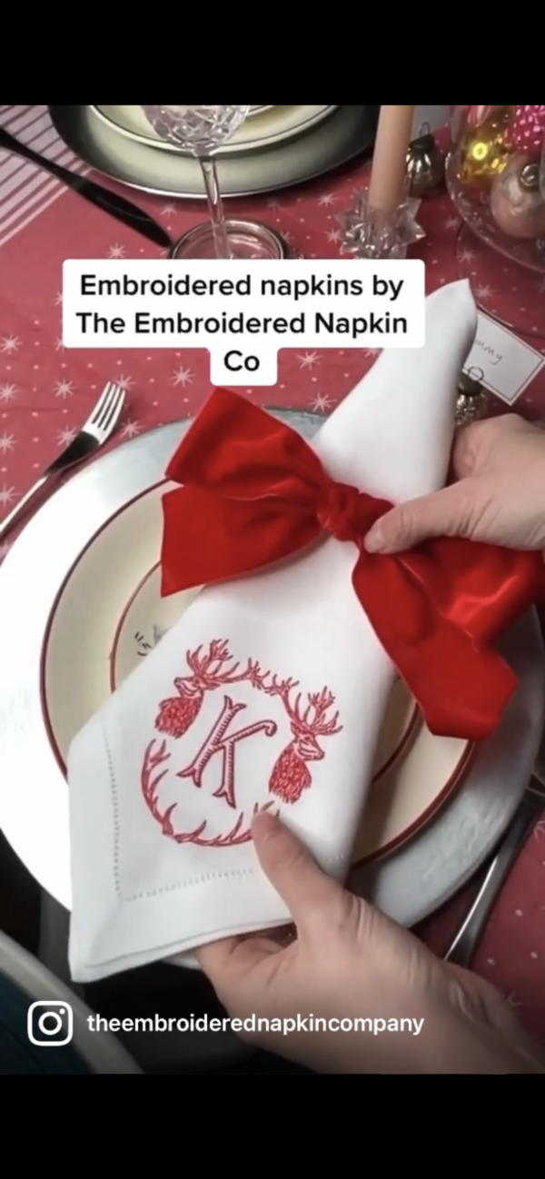 Christmas stag napkins
