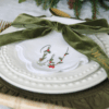 LINEN SCALLOP NAPKINS – Monogrammed Nordic Christmas Napkin