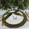LINEN SCALLOP NAPKINS – Monogrammed Nordic Christmas Napkin