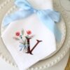 Wheat & Flowers Monogrammed Napkin