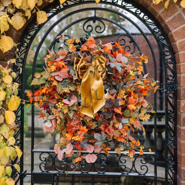 Monogrammed Christmas Wreath Bow