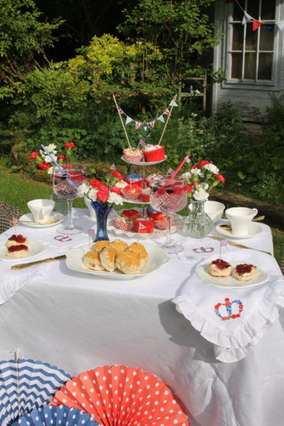 Queen's Platinum Jubilee Luxury Red White and Blue Afternoon Tea