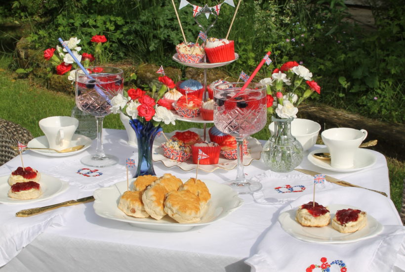 Queen's Platinum Jubilee Luxury Red White and Blue Afternoon Tea