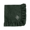 Rebecca Udall Monogrammed Ruffle Napkin Forest Green