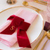 Napkin ties monogrammed