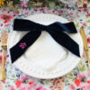 Intertwined Monogrammed Velvet Bow